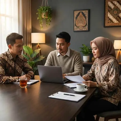 Tim peneliti ICN sedang melakukan riset lapangan dan diskusi